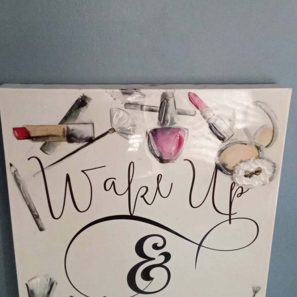 Wake Up & Makeup Canvas‎ Wall Art Print Makeup Lover Gift Home Decor